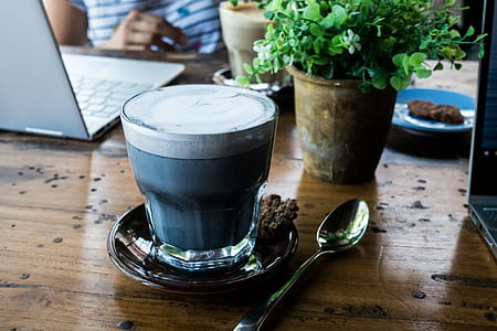 Charcoal black coffee cappuccino thumbnail