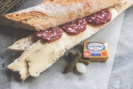 sliced baguette bread and meat thumbnail