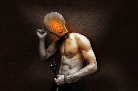 man with bulb head holding 2-prong cable thumbnail