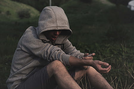 man wearing hooded jacket thumbnail