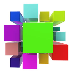 Blocks Background Representing Text Space And Copy-Space thumbnail