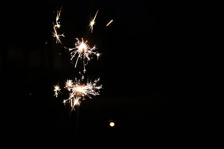 lighted spark light at night time thumbnail