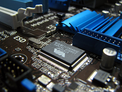 black and blue computer motherboard thumbnail