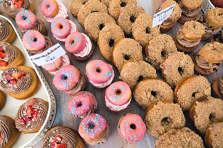Cupcakes and donuts from above thumbnail