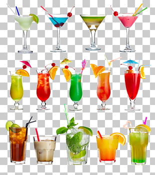 Cocktail Mojito Margarita Blue Lagoon Daiquiri, Juice drinks, assorted beverage illustration PNG clipart