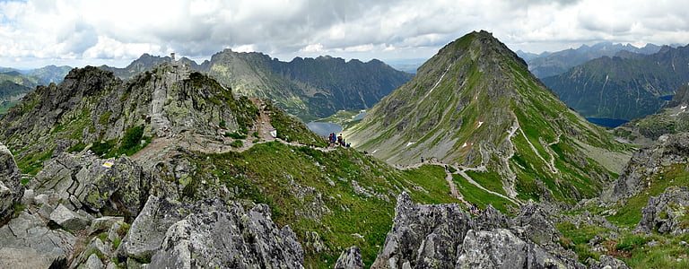 green mountains under white sky thumbnail