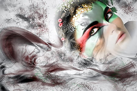 woman face paint painting thumbnail