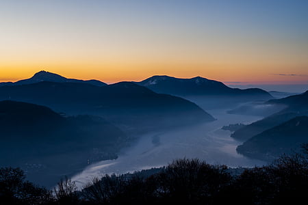 aerial photography of mountain during golden hour thumbnail