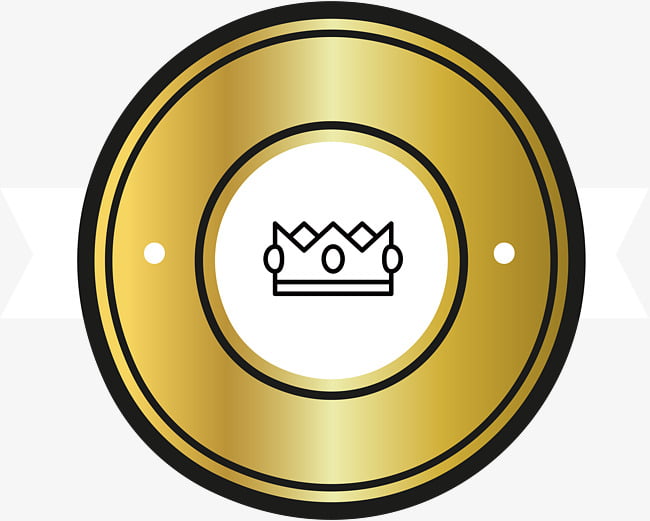 crown gold badge eps file