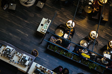 top-view of a cafe with people thumbnail