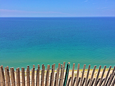 Landscape and Seascape of the great lakes and beach in Michigan thumbnail