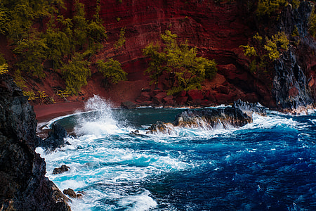 Windy and Wavy coastline landscape thumbnail