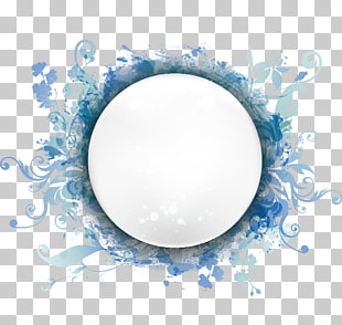 Fashion pattern circular border, moon graphics PNG clipart
