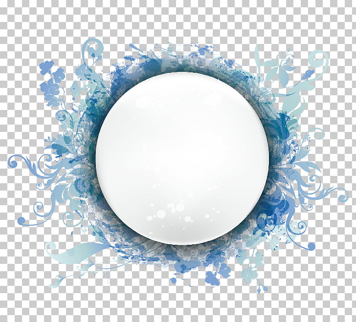 Fashion pattern circular border, moon graphics PNG clipart