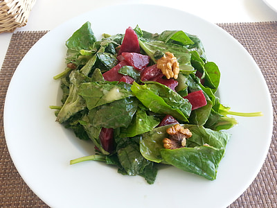 vegetable salad on white plate thumbnail