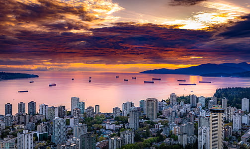 birds eye photography of city buildings thumbnail