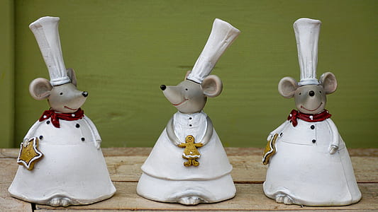 three chef mice figurines thumbnail