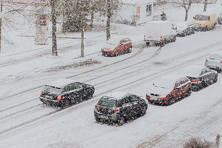 Snowy Street with Cars thumbnail