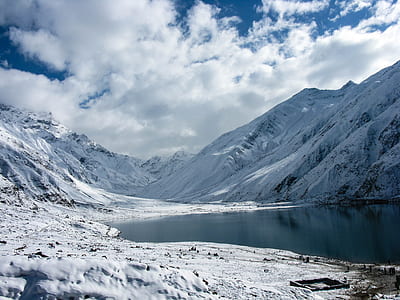 snow mountain and body of water thumbnail