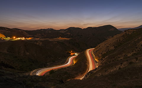 timelapse photography of road thumbnail