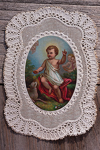 untitled, devotional picture, santino, top edge, jesus, boy thumbnail