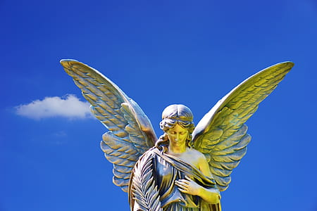 focus photo of angel statue thumbnail