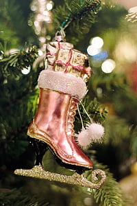 pink lace-up boot hanging miniature thumbnail