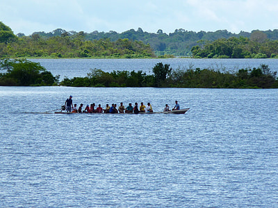Amazon people on a boat thumbnail