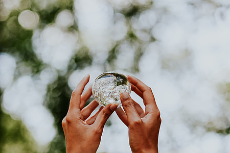 Woman with a little crystal ball thumbnail