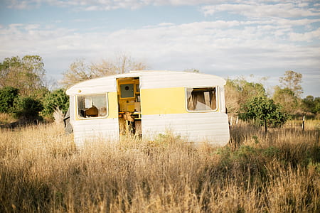 white travel trailer thumbnail