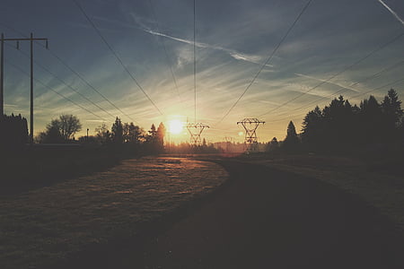 pathway near electric posts thumbnail