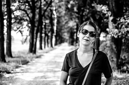 black-and-white, person, woman, portrait thumbnail