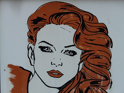 woman's brown hair illustration thumbnail