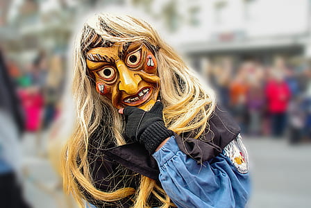 depth photography of person wearing mask thumbnail
