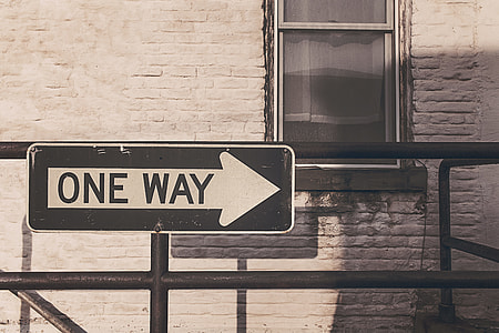 black and white One Way signboard thumbnail