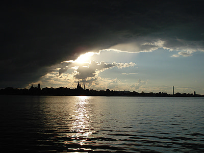 body of water with stratus clouds thumbnail