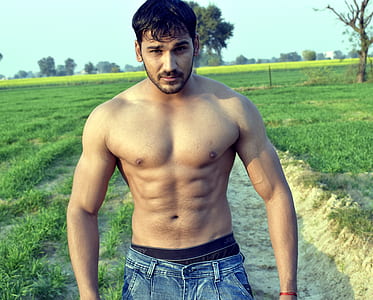 men's blue denim bottoms thumbnail