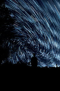 silhouette of person during nighttime thumbnail