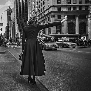 woman wearing black dress shirt and skirt thumbnail