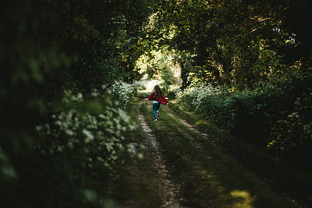 woman at garden during daytime thumbnail