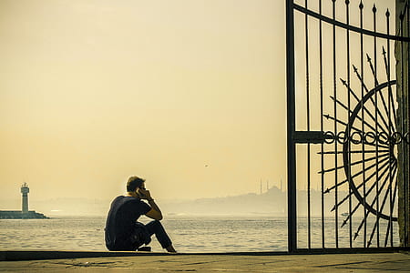 sea, sky, man, person thumbnail