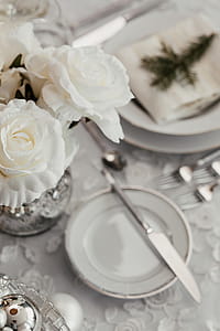 Silver Christmas decorations thumbnail