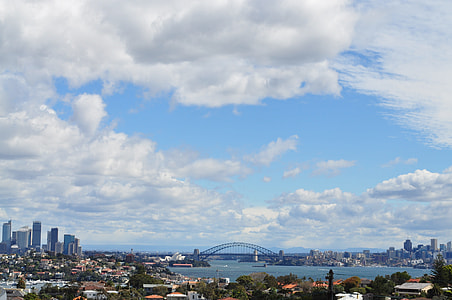 panoramic photography of bridge near city at daytime thumbnail