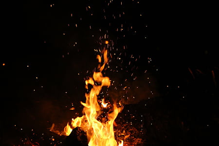 bonfire in dark place thumbnail
