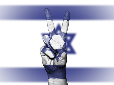 white and blue flag with peace sign thumbnail