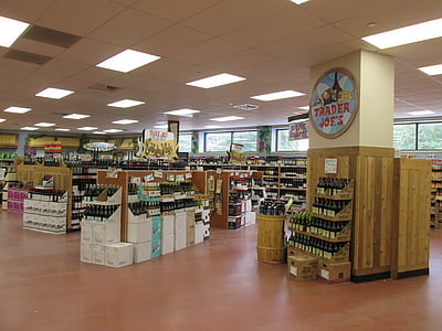 Trader Joe's market with glass bottle display thumbnail