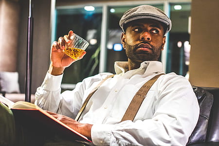 man, person, glass, hat thumbnail