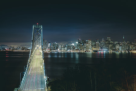 Bridge in San Francisco at night thumbnail