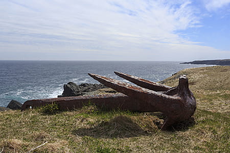 Old rusty anchor at Cape Race, Newfoundland and Labrador, Canada thumbnail