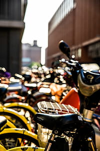 Shallow Focus Photography of Black Bicycle Seat thumbnail